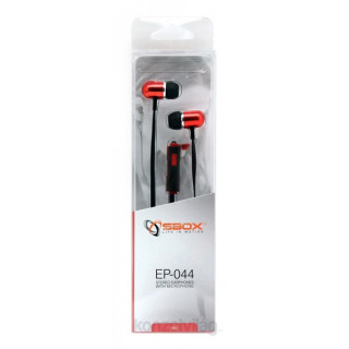 Sbox EP-044R Rdeča mikrofonska kovinska slušalka Mobile
