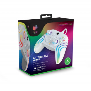 PDP žični krmilnik Xbox Series X/S - zvočna osvetlitev Afterglow WAVE - bela (Xbox Series X/S) Xbox Series