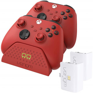 VENOM VS2879 Xbox Series S & X red dvojni polnilec + 2 bateriji Xbox Series
